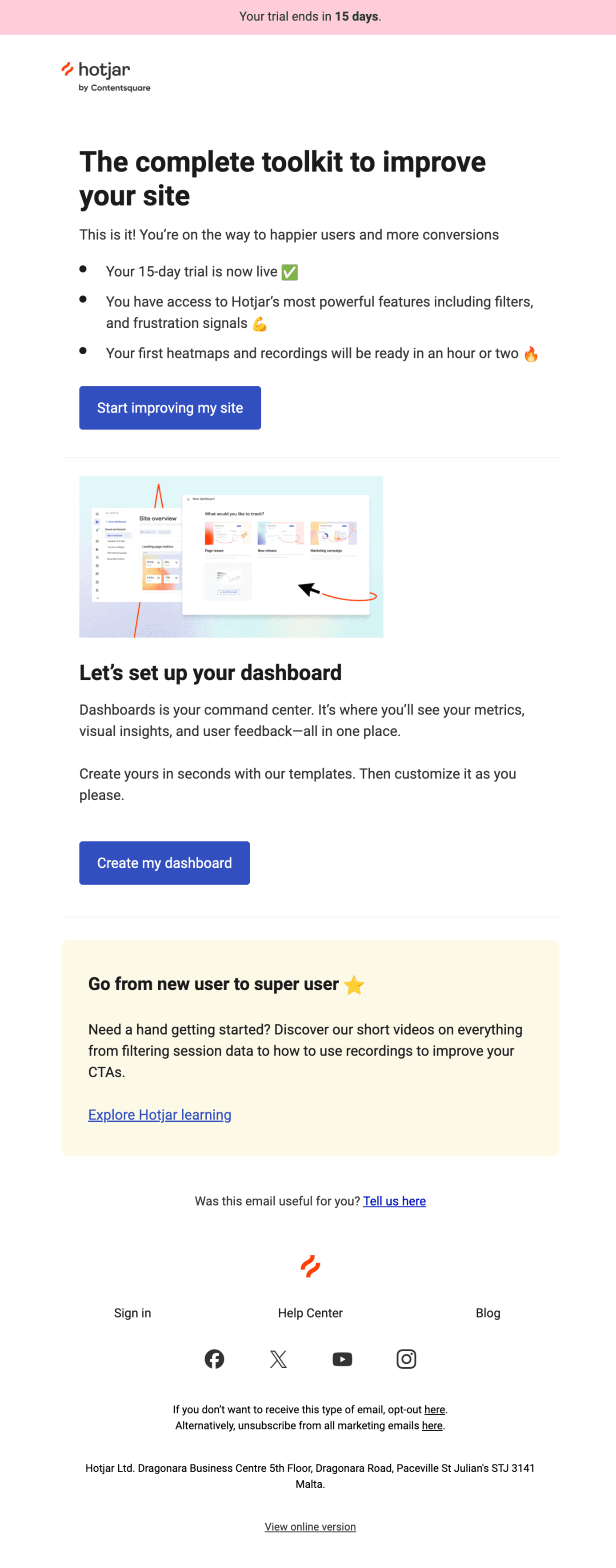 Screenshot of 🔥 Your trial is live! Here’s what’s next