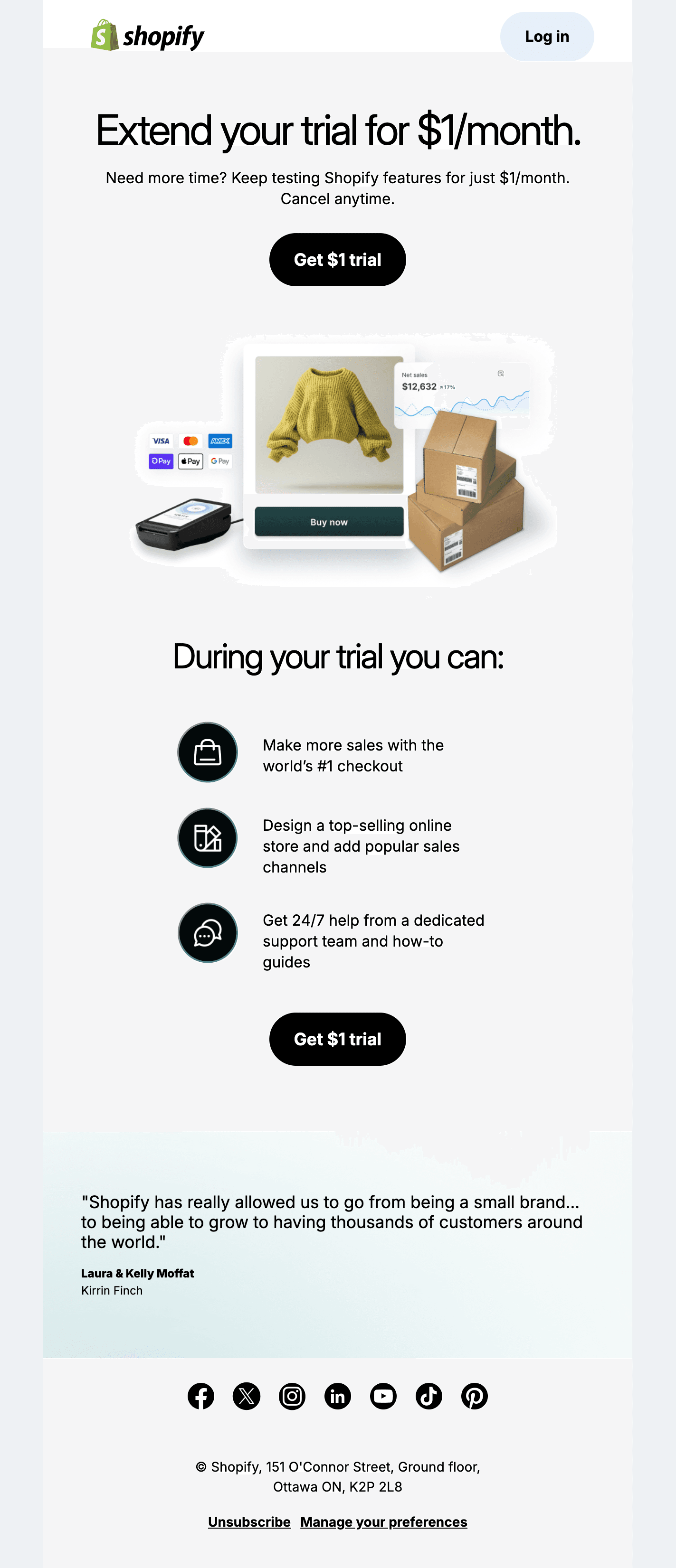 Screenshot of Your free trial ends tomorrow