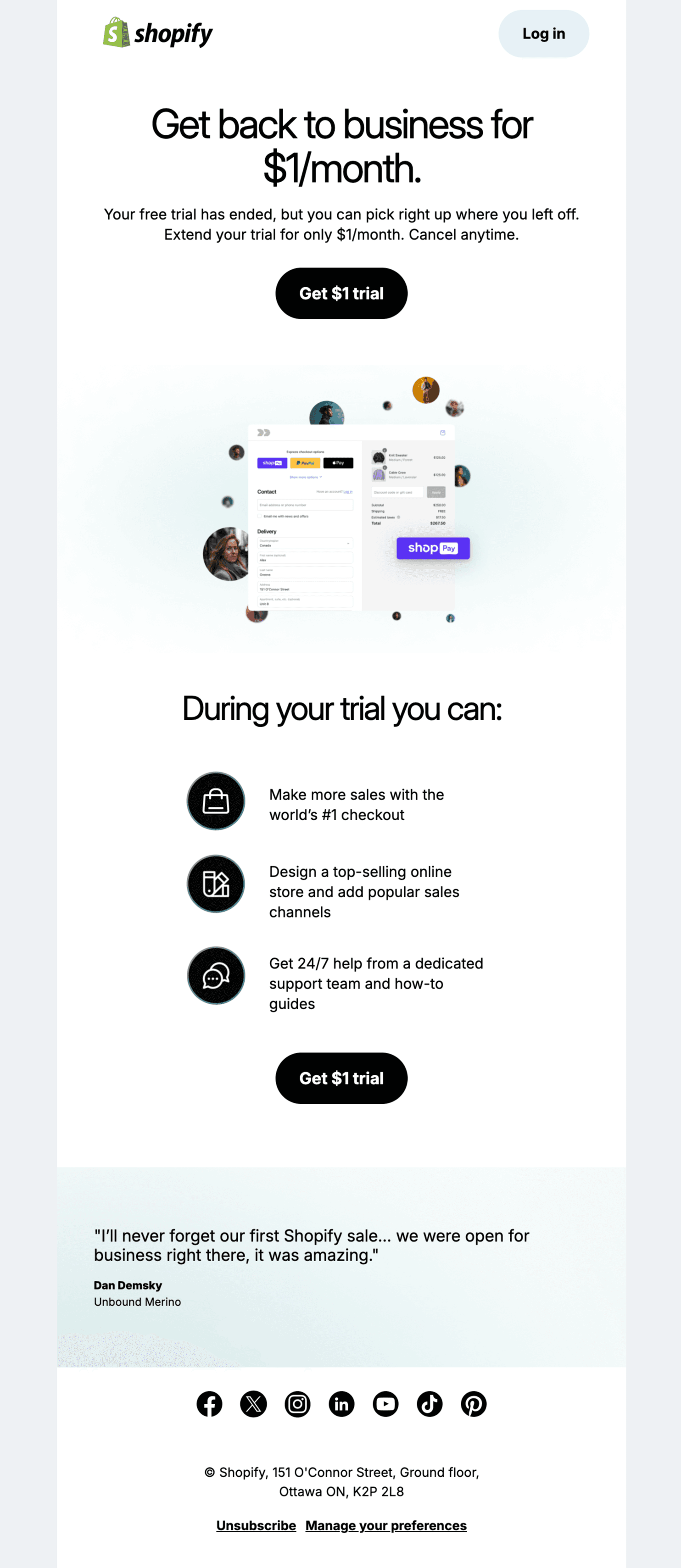 Screenshot of Extend your trial for just $1